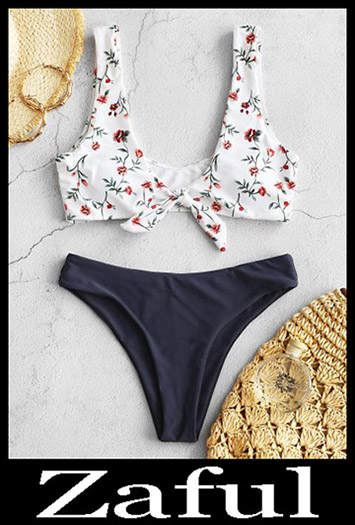 High Leg BikiniZAFUL Knot Floral Bikini Set