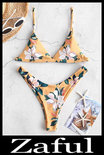 Triangle BikiniZAFUL Leaf Print High Leg Bikini Set